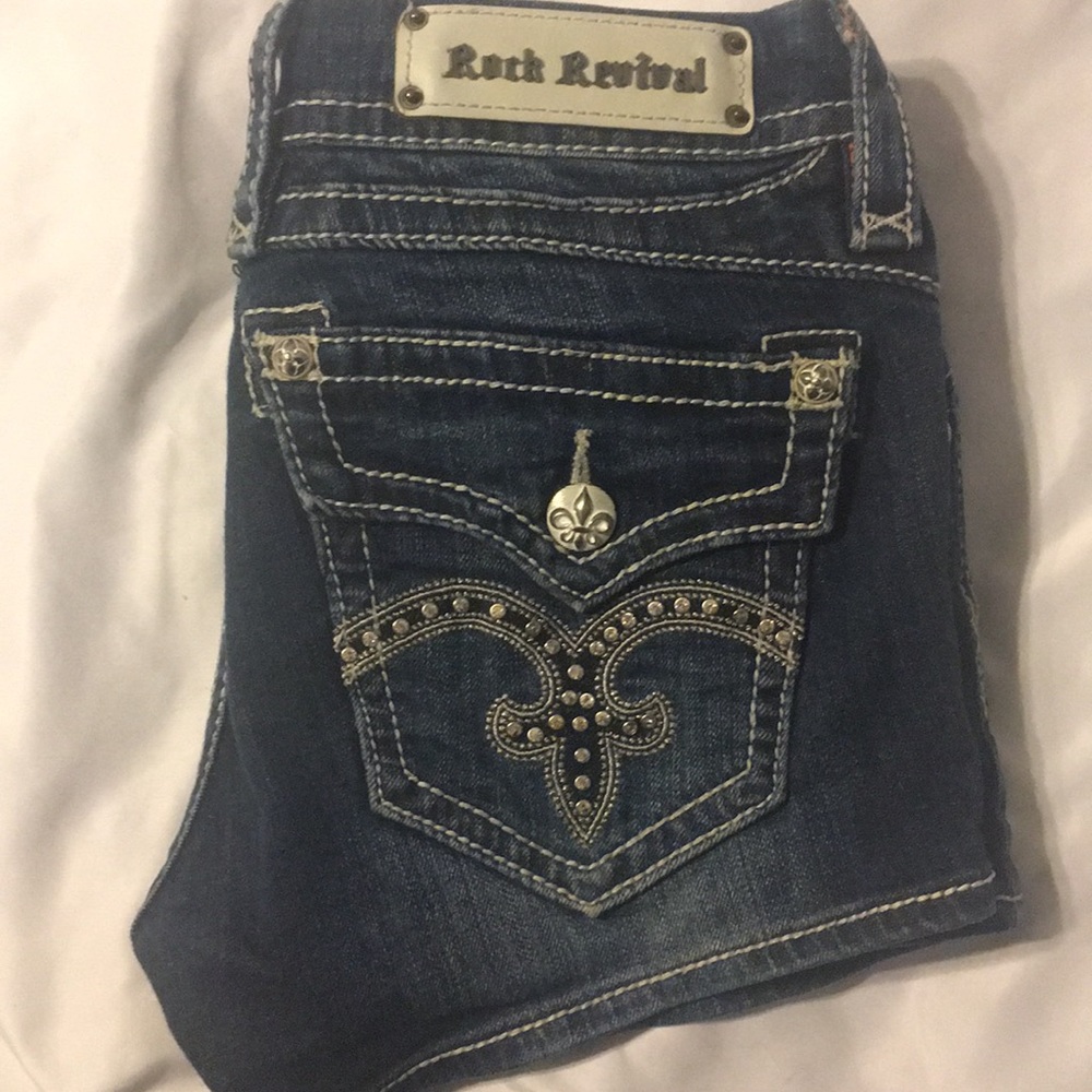 Rock revival jean shorts: worn once